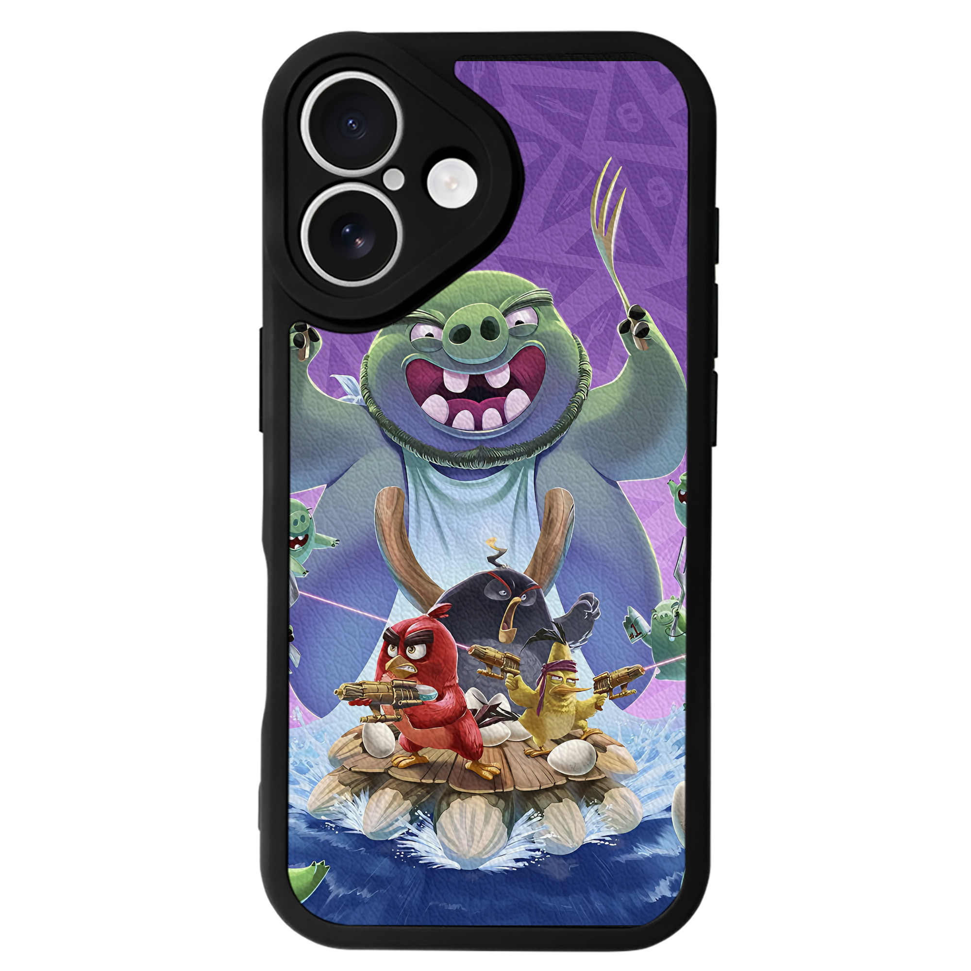 （画像用） Angry Birds アングリーバード 【iPhone 16シリーズ対応】シリコンスマホケース（レザー調） 材質：シリコン